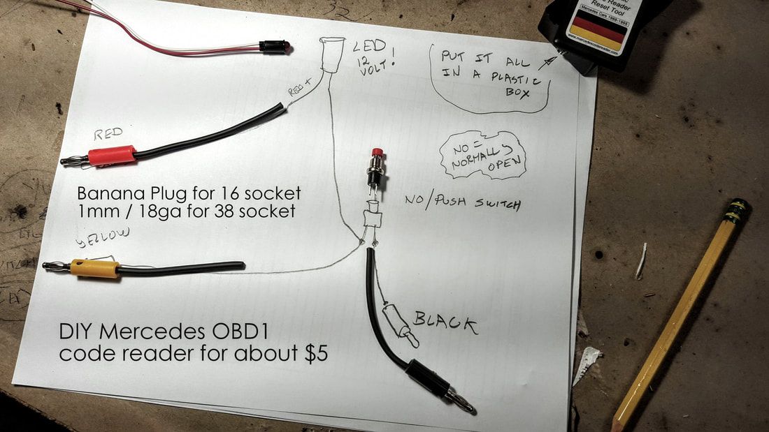 DIY Mercedes OBD1 fault code reader